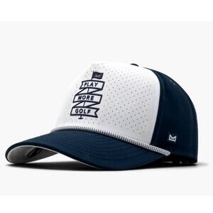 Melin Men's Navy White Links Hydro Odysea Drive Performance Snapback Hat XL